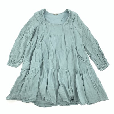 green emerald velvet dress Girls' Flutter Sleeves Light Green Linen Dress main image 0