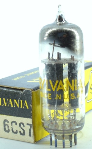 6CS7 TUBE SYLVANIA TESTED & BOXED VINTAGE COMMERCIAL SURPLUS