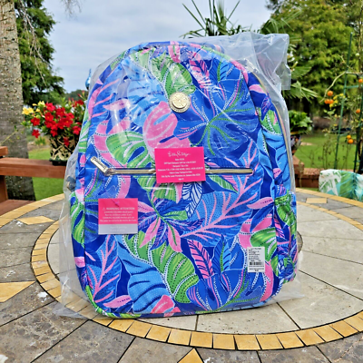 Lilly Pulitzer- Sport Backpack- Beleaf in Yourself- Blue  display picture 3