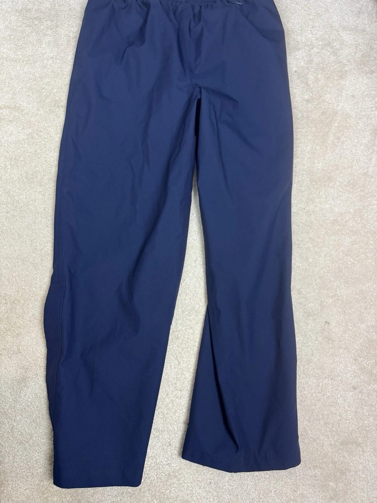 Wilson Pants Mens Extra Large Blue Rain Windbreaker Zip Ankle Snap Gore Tex