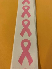 Breast Cancer Awareness Ribbon - 100 Tanning Stickers - Scrapbooking Stickers