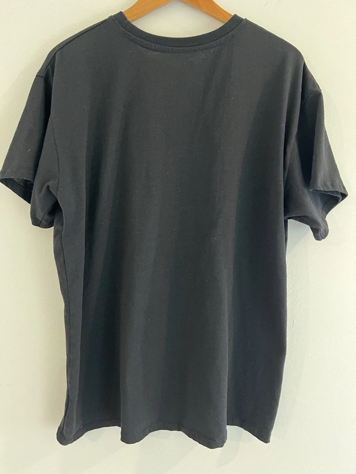 Brisco Tokyo Japan Shirt Adult XL  Black Anime Girl Eyes Umbrella Rose Cotton - Image 4 of 4