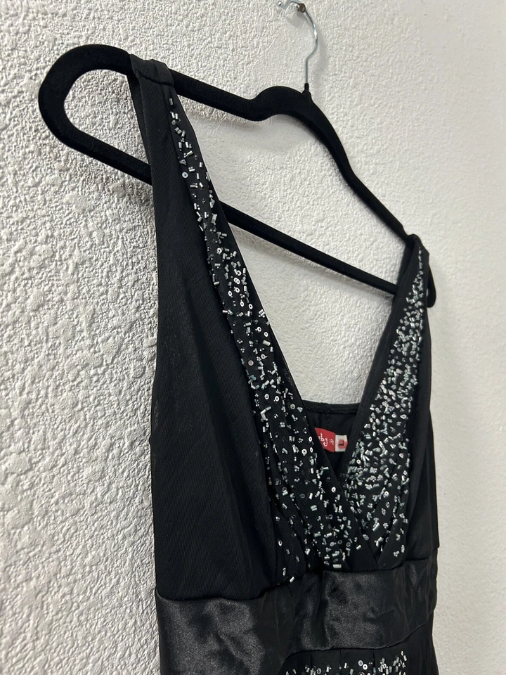 VTG Y2K Ruby Rox Size L Black Embellished Baby Doll Rockabilly Whimsigoth Dress - Image 2 of 4