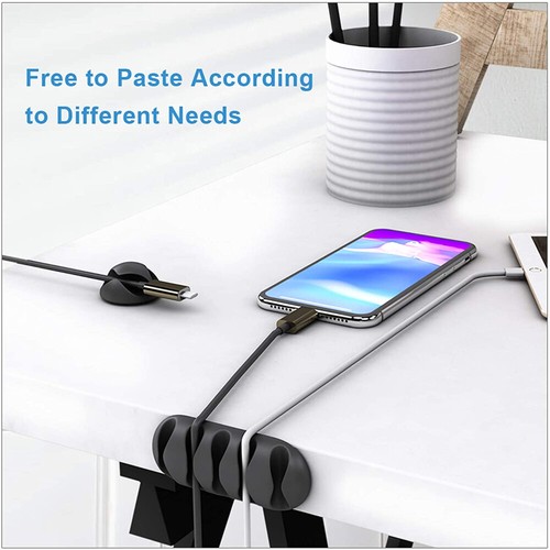 26PCS Cable Clips Cord Management Wire Tie Holder Organizer Clamps Self-Adhesive - Picture 3 of 12