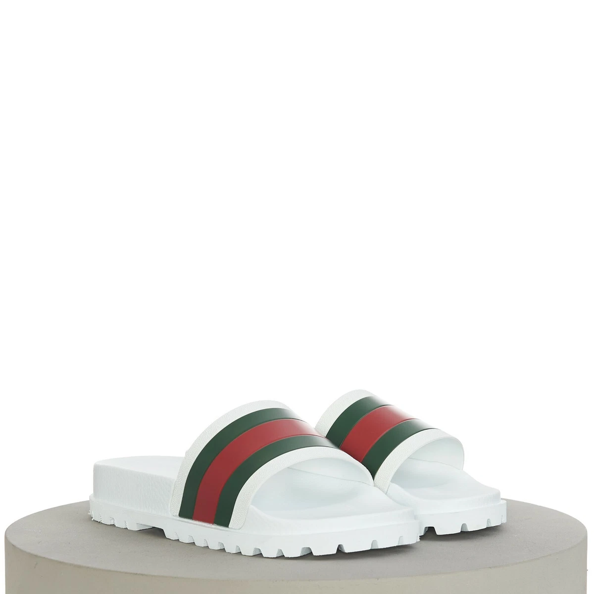 Gucci Web Slide Sandal White Men's - 429469 GIB10 9079 - US