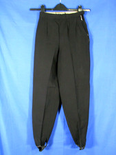 GYR'S SWISS Pedigree BLACK TIGHT FITTING SKI PANTS Stirrup Legs VINTAGE 10 XS/S