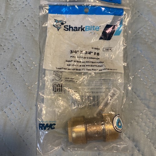 SharkBite 3/4in PushtoConnect Polybutylene Transition Coupling eBay