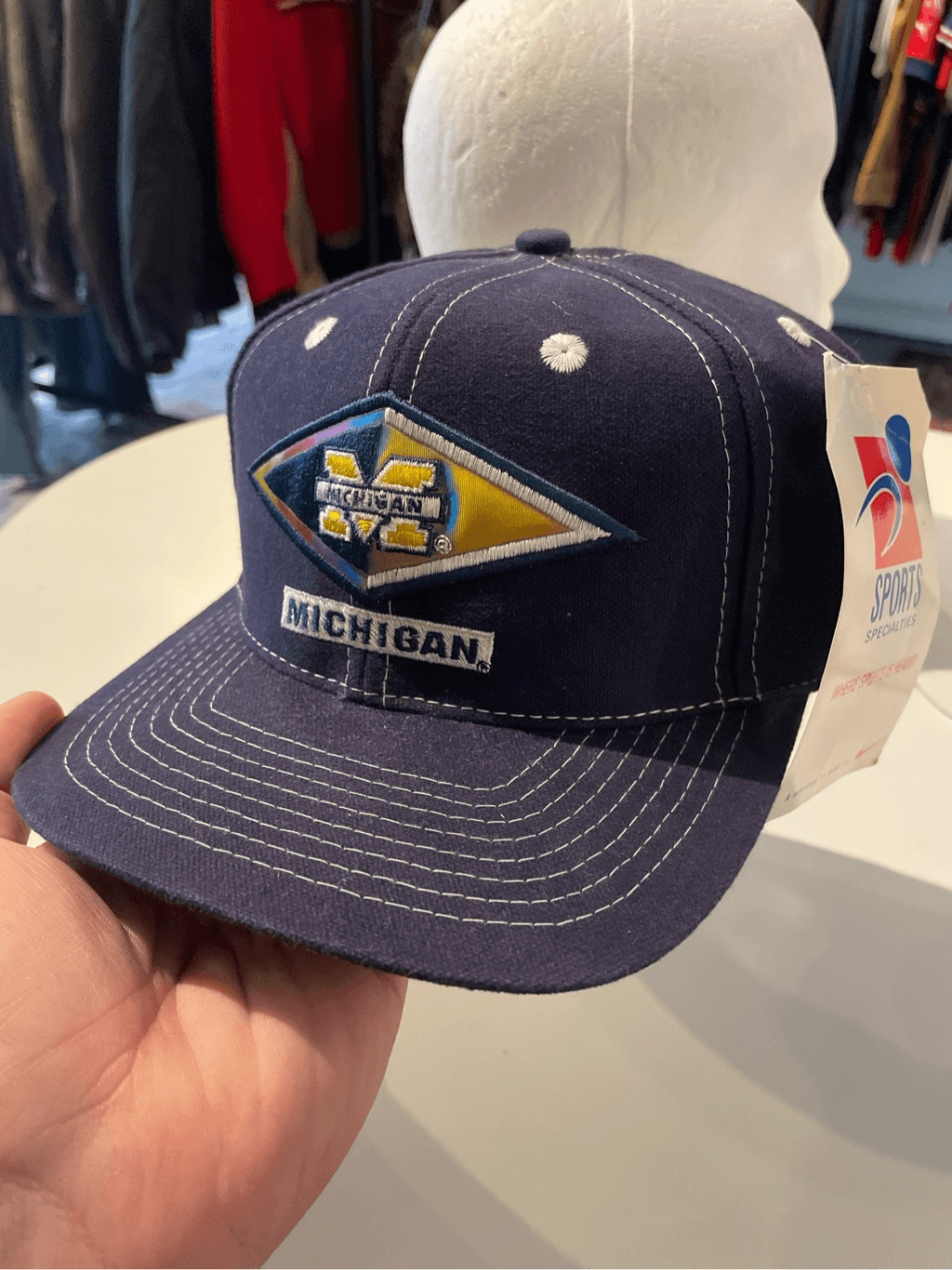 Vintage Michigan State Wolverines Sports Specialties Snapback Hat Holographic