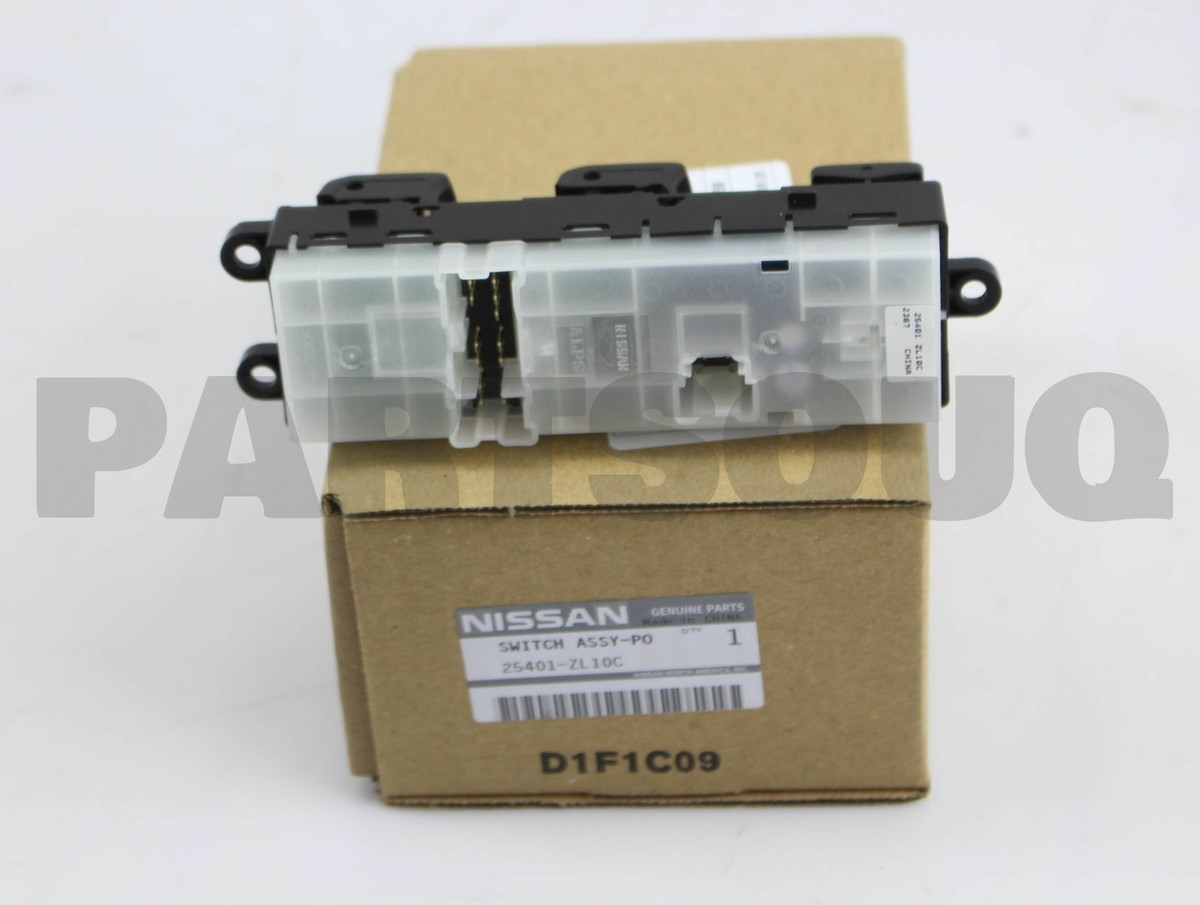 25401ZL10C Genuine Nissan SWITCH ASSY-POWER WINDOW,MAIN