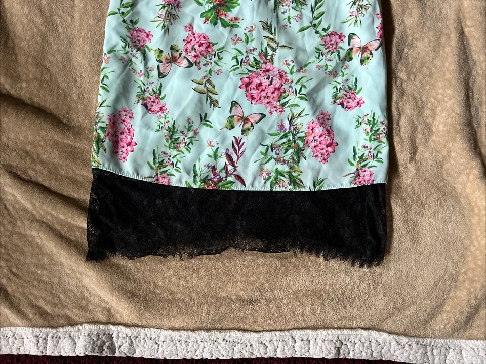 Vestido de cóctel Adelyn Rae XS boho azul claro verde azulado fiesta de verano informal para mujer Foto 2 de 4