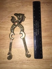 Nutcracker Nut Cracker Christmas Chicken Ranch SOLID BRASS TEXAS FREE SHIPPING