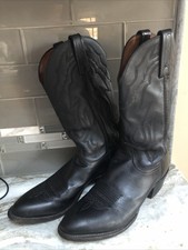 Lucchese Men's Black Leather Cowboy 