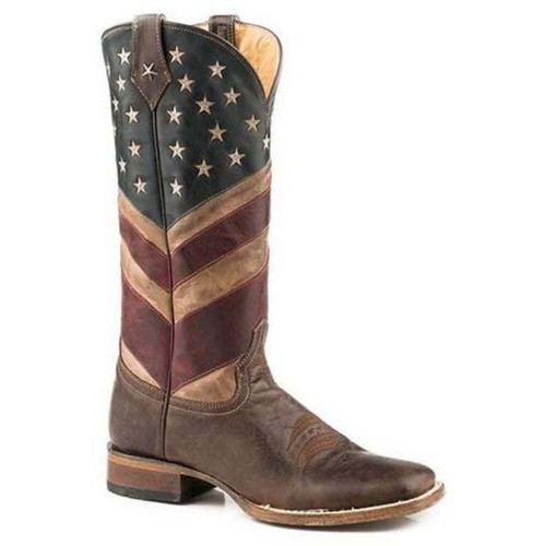 Botas para mujer Roper Old Glory hechas a mano marrón - Imagen 2 de 2