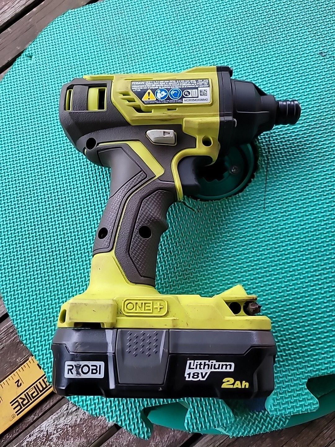 Ryobi One+ P235 AVN 1/4" 18V Cordless Impact Driver Drill Excellent W