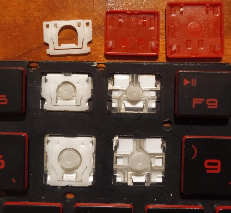 Teclas de teclado único HPO02 para HP OMEN 15-CE y 15t-CE RETROILUMINACIÓN ROJA Foto 4 de 4