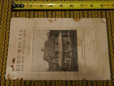 Bird Houses and How To Build Them: Farmers' Bulletin SUPER RARE original mailer!