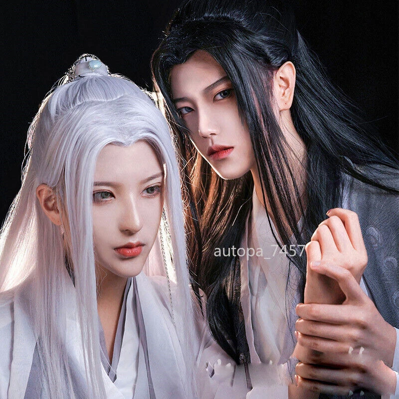 Ancient Hair Wig Chinese Unisex For Hanfu Cosplay Party Gifts Hairpiece Beauty - Image 4 of 4