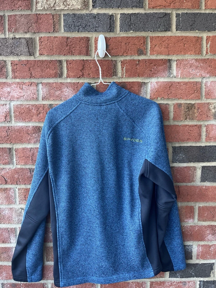 SPYDER Crew Neck azul térmico/verde elétrico - Imagem 2 de 4