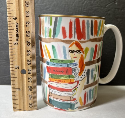 Kate Spade New York Lenox Illustrated Collection Library Books Mug - Picture 2 of 5