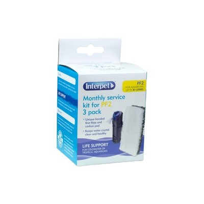 Interpet monatliches Service-Kit für PF2 3 Stück (1er Pack), transparent 