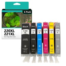 PGI-220XL CLI-221XL Ink Cartridges 6-Pack for Canon PIXMA MP560 MP620 MP980