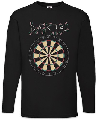 Darts Target & Arrows Sport Logo Langarm T-Shirt Dart Zielscheibe Pfeile Profi