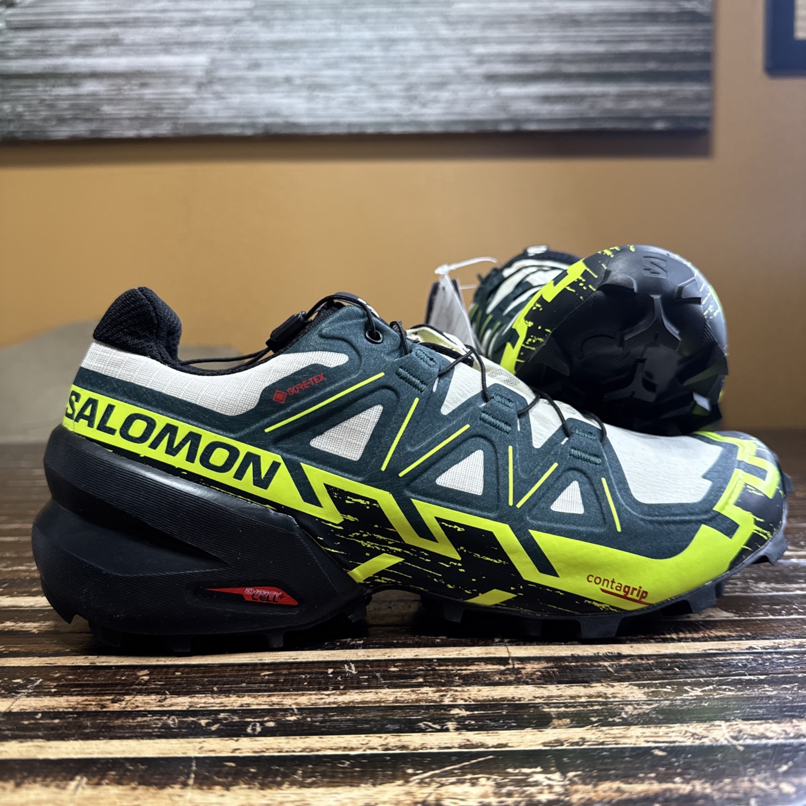 Scarpe da trail running uomo Salomon Speed Cross 6 Gore Tex Contagrip taglia 8 nuove con etichette