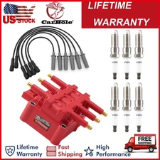 Ignition Coil & 6X Spark plug & Wire For Chrysler Dodge Grand Caravan 3.3L UF305