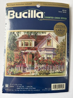 Sommer Splender Kreuzstich Set 42116 Bucilla Landhaus Neu Versiegelt