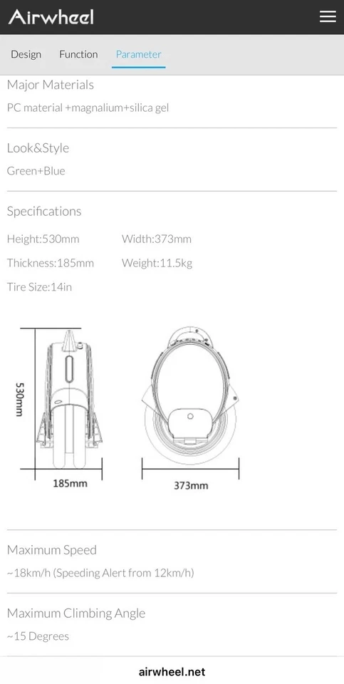 Airwheel Electric Unicycle self Balancing Scooter Mars Rover Charger dual wheel - Image 4 of 4
