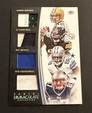 Panini Immaculate Aaron Rodgers Leveon Bell Dez Bryant Rob Gronkowski Quad 4/5