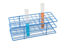 Eisco Blue Epoxy Coated Steel Wire Test Tube Rack 18-20mm Diameter 40 Holes