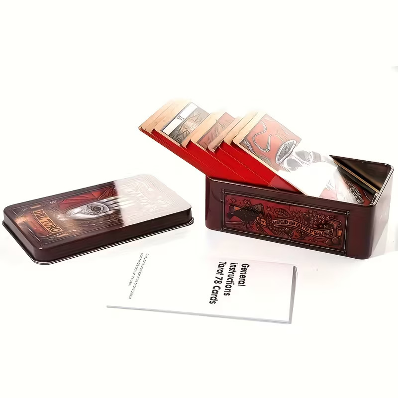Guillermo Del Toro Gilded Tarot Deck - 78 Cards with Guidebook in Metal Tin