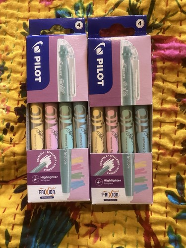 8x Pilot Frixion Highlighter Pen Soft Colours Erasable.