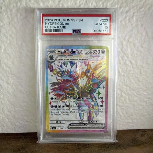 2024 Pokemon SV Surging Sparks SSP EN Hydreigon Ex #223 PSA 10 💎 GEM MINT 💎