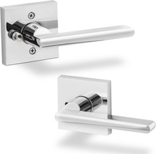 Privacy Door Lever, Door Lever with Lock, Locking Door Handle Set for Heavy Dut