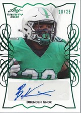 2021 Leaf Trinity Portrait Autographs Green Spectrum Brenden Knox Auto /25 FB