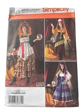 Simplicity 2331 Costumes Sewing Pattern Sizes 14-22 Gypsy Fortune Teller UNCUT