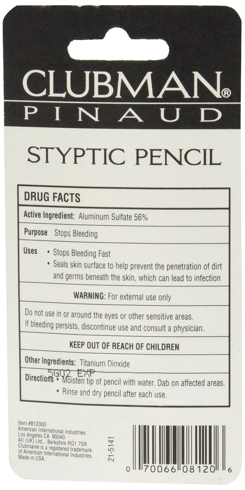 Clubman Pinaud Styptic Pencil – Stop Bleeding Fast, Ideal For Razor Ni - Image 2 of 4