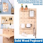 Wooden Pegboard Wall Shelf Hanging Storage Display Organizer Home Office Sturdy
