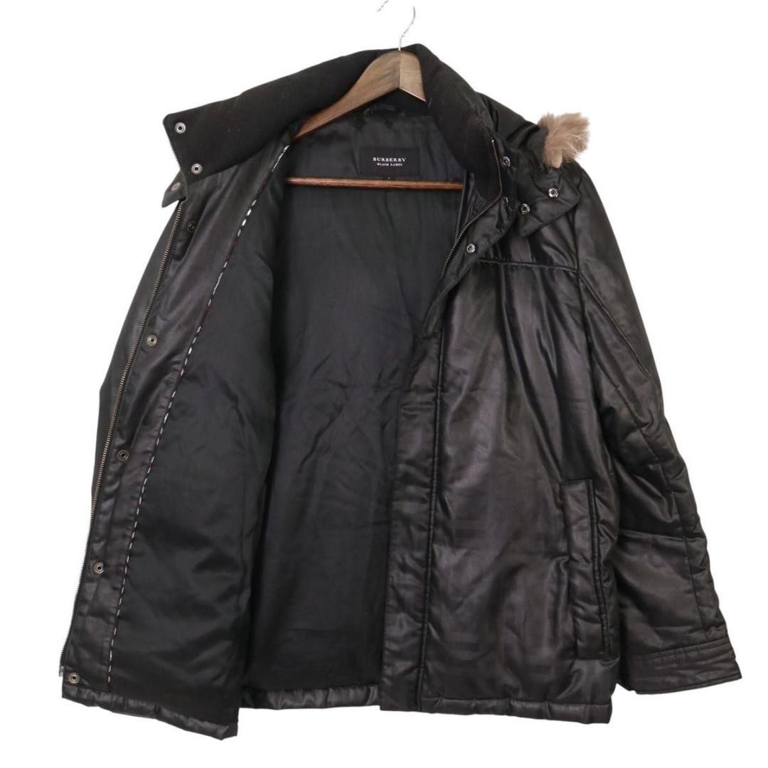 BURBERRY BLACK LABEL Down Jacket Size L Black From Japan thumbnail 14