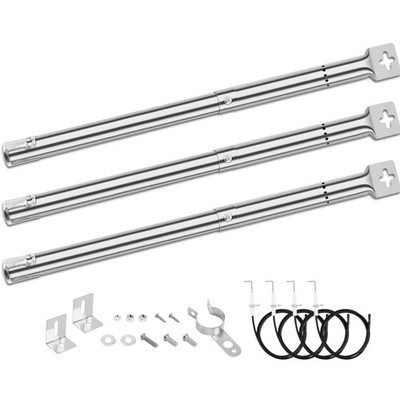 Universal Edelstahl Brenner Ersatzteile Gasgrill BBQ Outdoor 31-45cm 2 Stück