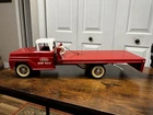 Tonka Ramp Hoist Pressed Steel Diecast Truck Red White Vintage Toy Truck