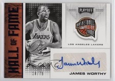 2020-21 Panini Chronicles Hall of Fame Blue 18/75 James Worthy Auto HOF 1q1s
