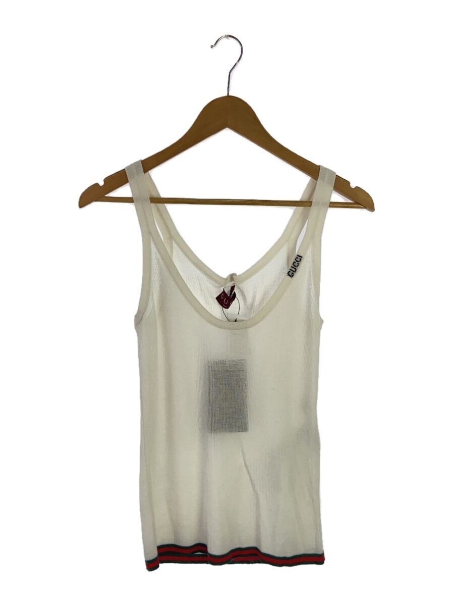 GUCCI Women's White Cashmere M Tank Top Style 782568