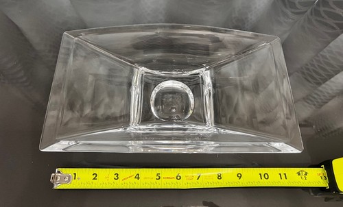 NAMBE ~ Planar Collection ~ Crystal 11 1/2" Dish ~ Karim Rashad Design - Picture 6 of 7