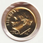 24k Gold Plate Rare Old US 1981 Liberty Roosevelt Dime Collector Collection Coin