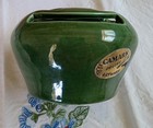 Rare Camark Pottery Flower Frog Rich Green Glaze, Impressed Mark USA Camark 095 — photo 5