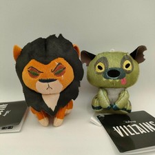 Disney villains Lion King Scar Shenzi Mini Plush doll Mascot set of 2 Japan NEW