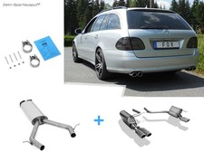 Fox Duplex Komplettanlage Mercedes E-Klasse W211 S211 E500 T-Modell je 2x oval